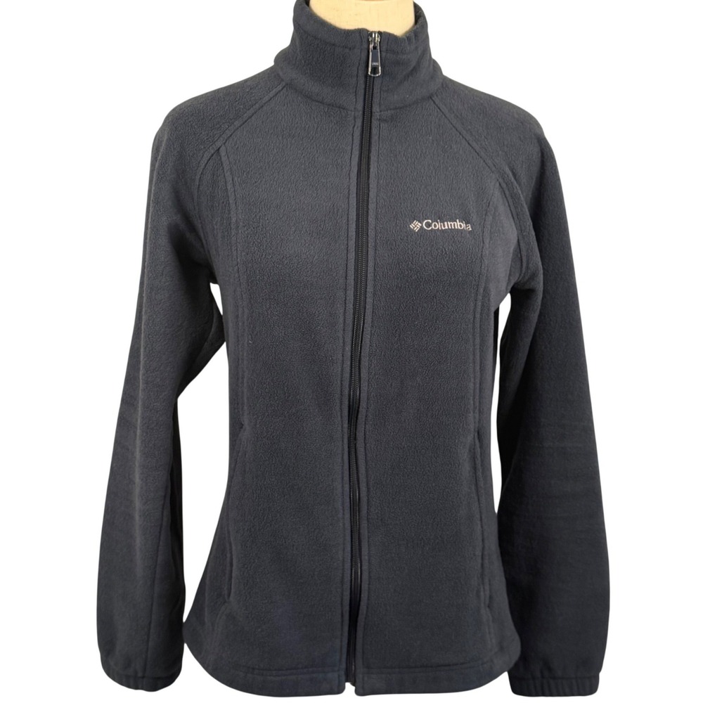 Columbia Womens Medium Fleece Jacket Navy Blue Full Zip XL6578 Gorpcore Outdoors